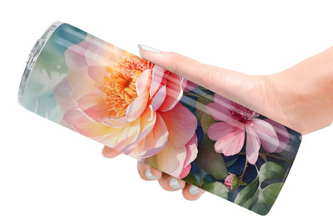 Tumbler Wrap Christmas Flowers Sublimation artnoy 