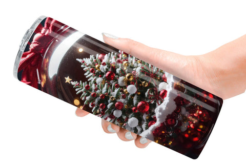 Tumbler Wrap Christmas Glass Ball Sublimation artnoy 
