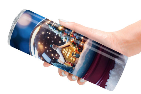 Tumbler Wrap Christmas Globe Sublimation artnoy 