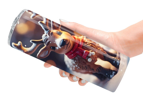 Tumbler Wrap Christmas Reindeer Sublimation artnoy 