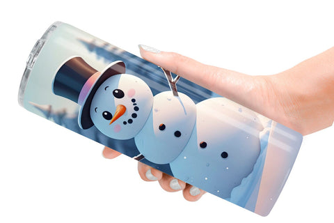 Tumbler Wrap Christmas Snowman Sublimation artnoy 
