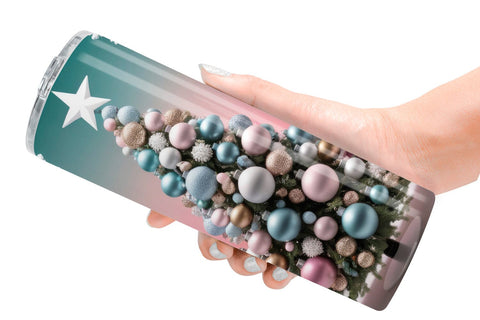 Tumbler Wrap Christmas Tree Sublimation artnoy 