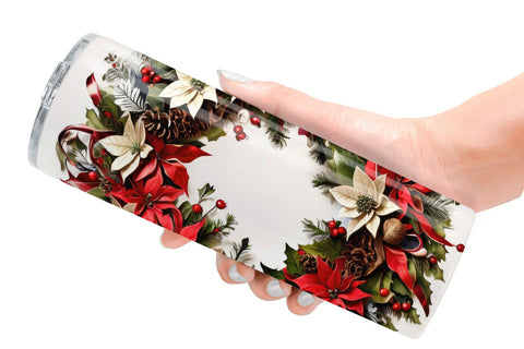 Tumbler Wrap Christmas Wreath Sublimation artnoy 