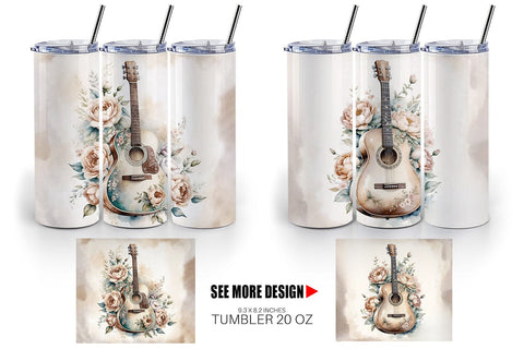 Tumbler Wrap Classic Guitar Sublimation artnoy 