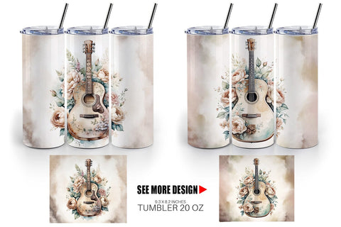 Tumbler Wrap Classic Guitar Sublimation artnoy 