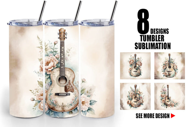 Tumbler Wrap Classic Guitar Sublimation artnoy 