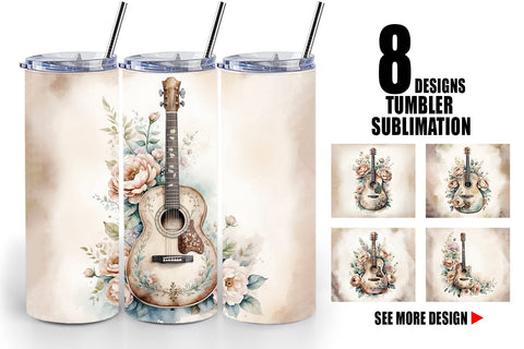 Tumbler Wrap Classic Guitar Sublimation artnoy 