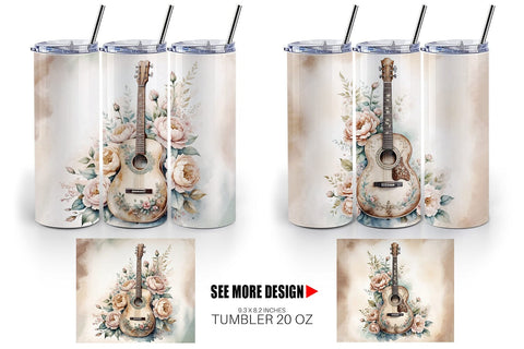 Tumbler Wrap Classic Guitar Sublimation artnoy 