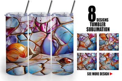 Tumbler Wrap Colorful Liquid Marble Sublimation artnoy 