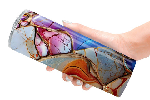 Tumbler Wrap Colorful Liquid Marble Sublimation artnoy 