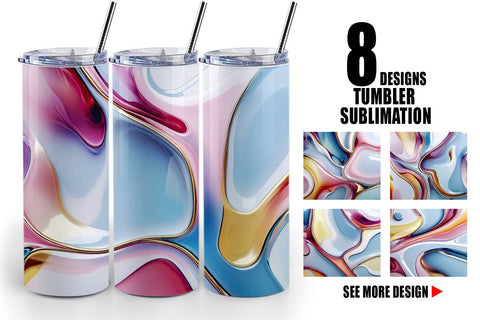 Tumbler Wrap Colorful Liquid Sublimation artnoy 