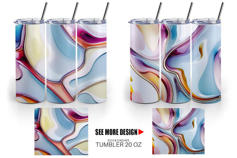 Tumbler Wrap Colorful Liquid Sublimation artnoy 