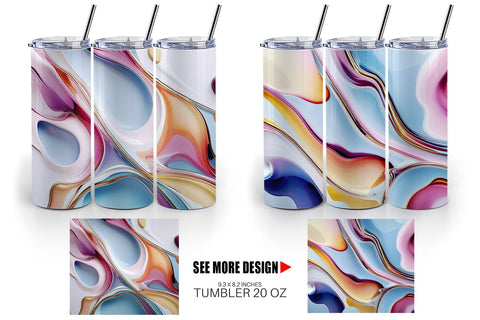 Tumbler Wrap Colorful Liquid Sublimation artnoy 