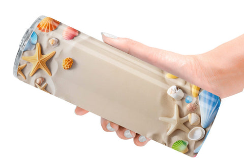 Tumbler Wrap Colorful Seashells Sublimation artnoy 