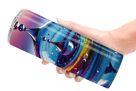 Tumbler Wrap Colorful Water Drops Sublimation artnoy 