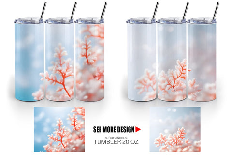 Tumbler Wrap Coral Charm Sublimation artnoy 