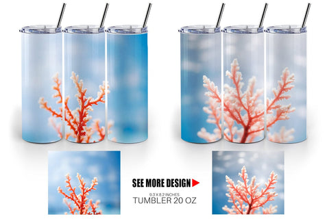 Tumbler Wrap Coral Charm Sublimation artnoy 