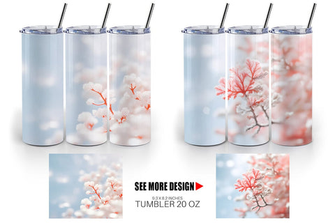 Tumbler Wrap Coral Charm Sublimation artnoy 