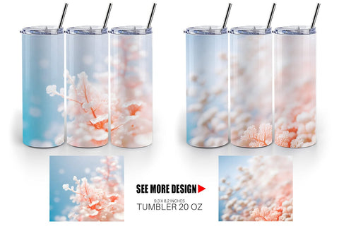 Tumbler Wrap Coral Charm Sublimation artnoy 