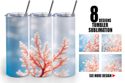 Tumbler Wrap Coral Charm Sublimation artnoy 