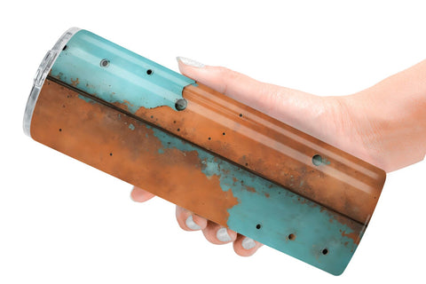 Tumbler Wrap Corroded Metal Rust Sublimation artnoy 