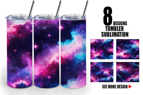 Tumbler Wrap Cosmic Glow Sublimation artnoy 