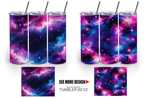 Tumbler Wrap Cosmic Glow Sublimation artnoy 