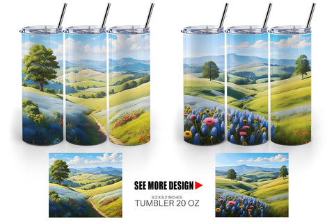 Tumbler Wrap Countryside Summer Sublimation artnoy 