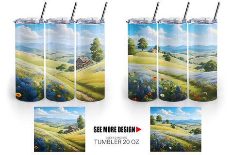 Tumbler Wrap Countryside Summer Sublimation artnoy 