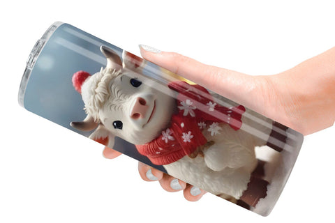 Tumbler Wrap Cow Christmas Sublimation artnoy 