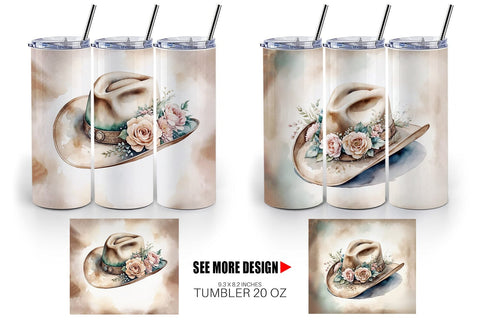 Tumbler Wrap Cowboy Decor Sublimation artnoy 