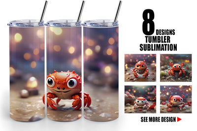 Tumbler Wrap Crab Valentine Sublimation artnoy 