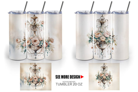 Tumbler Wrap Crystal Chandelier Sublimation artnoy 