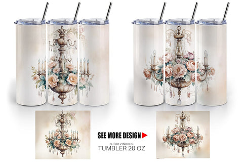 Tumbler Wrap Crystal Chandelier Sublimation artnoy 