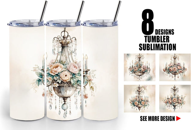 Tumbler Wrap Crystal Chandelier Sublimation artnoy 
