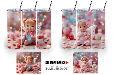 Tumbler Wrap Cute Baby Butterfly Sublimation artnoy 