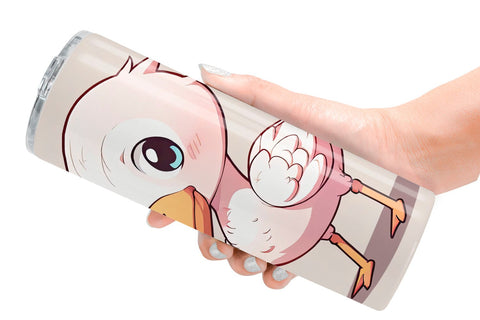 Tumbler Wrap Cute Cartoon Flamingo Sublimation artnoy 