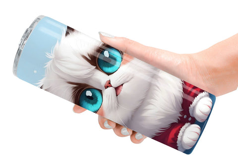 Tumbler Wrap Cute Cat Christmas Sublimation artnoy 