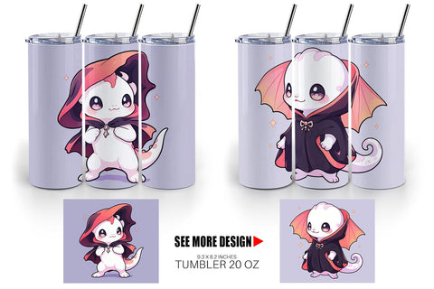 Tumbler Wrap Cute Gecko Halloween Sublimation artnoy 