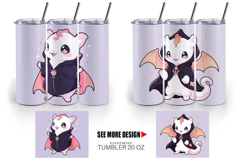 Tumbler Wrap Cute Gecko Halloween - So Fontsy