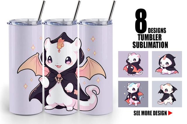 Tumbler Wrap Cute Gecko Halloween Sublimation artnoy 