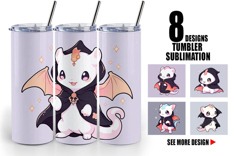 Tumbler Wrap Cute Gecko Halloween Sublimation artnoy 