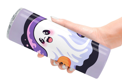 Tumbler Wrap Cute Ghost Illustration Sublimation artnoy 