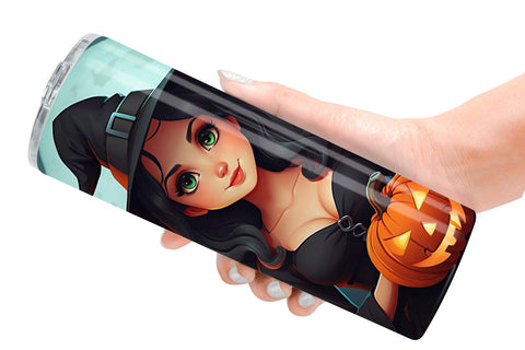 Tumbler Wrap Cute Halloween Witch Sublimation artnoy 