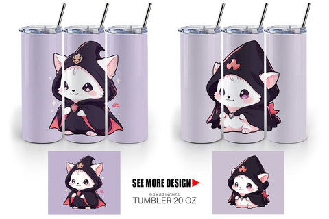 Tumbler Wrap Cute Hedgehog Halloween Sublimation artnoy 