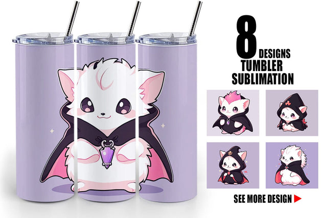 Tumbler Wrap Cute Hedgehog Halloween Sublimation artnoy 