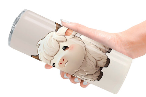 Tumbler Wrap Cute Highland Cow Sublimation artnoy 