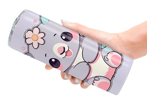 Tumbler Wrap Cute Koala with Flower Sublimation artnoy 