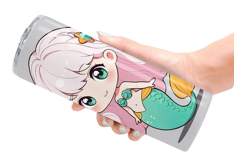 Tumbler Wrap Cute Little Mermaid Sublimation artnoy 