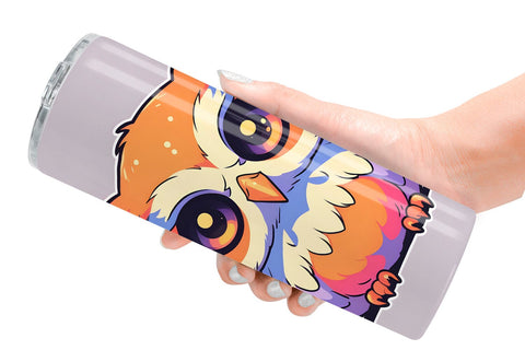 Tumbler Wrap Cute Owl Illustration Sublimation artnoy 